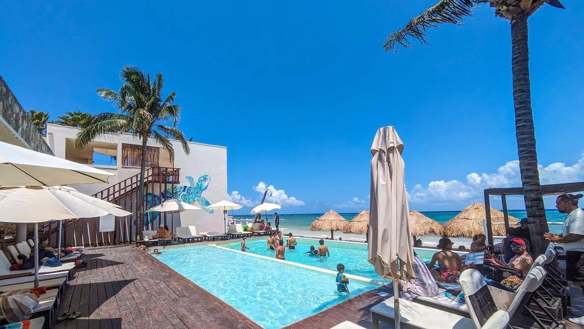 104 Romantic Beachside Escape Zen Theme Kitchen Gym Pool Ac Playa del Carmen Apartment